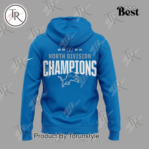 2024 NFC North Division Champions Ready To Roll Detroit Lions NFL Back To Back Hoodie – Blue