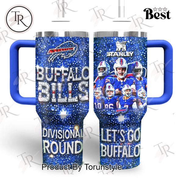 NFL Buffalo Bills Divisional Round, Let’s Go Buffalo 40oz Tumbler