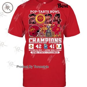 2024 Pop-Tarts Bowl Champions Iowa State Cyclones NCAA T-Shirt