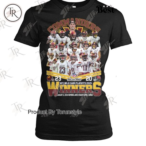 NFC Wild Card Playoffs 2025 Winners Washington Commanders T-Shirt