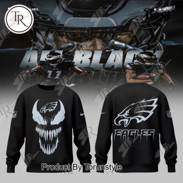 Philadelphia Eagles NFL x Dark Mode All Black 2025 Hoodie