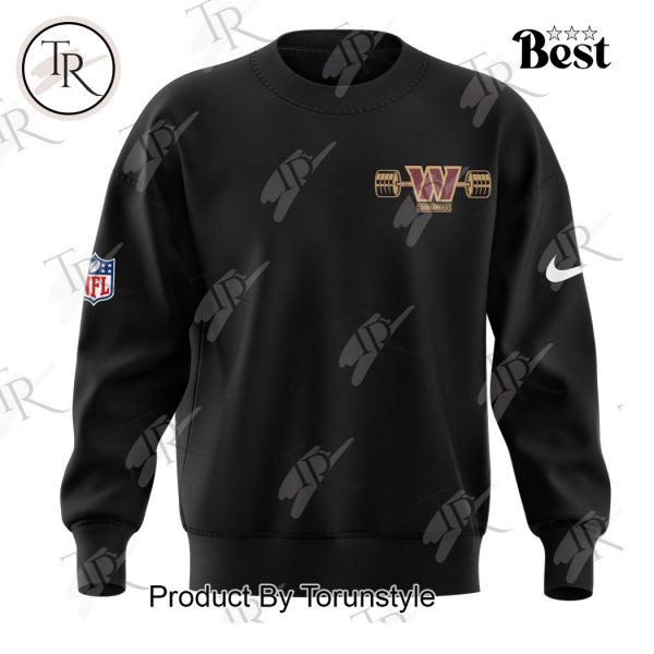 NFL Washington Commanders Football Black Design 2025 Hoodie