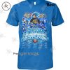 Detroit Lions NFL NFC North Division Back 2 Back Champions 2024 Thank You For The Memories T-Shirt