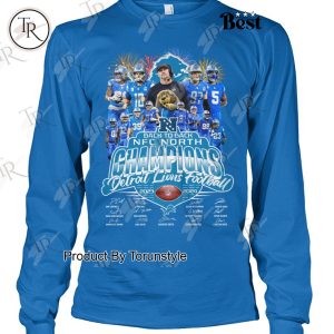 Back To Back NFC North Champions Detroit Lions Football NFL 2023-2024 T-Shirt