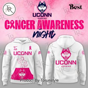 UConn Huskies NCAA Cancer Awareness Night Hoodie – White