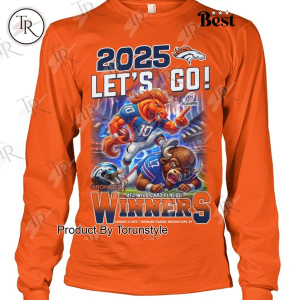 NFL Denver Broncos 2025 Let’s Go! AFC Wild Card Playoff Winners T-Shirt