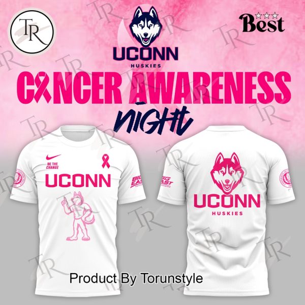 UConn Huskies NCAA Cancer Awareness Night Hoodie – White