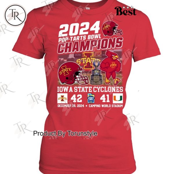 2024 Pop-Tarts Bowl Champions Iowa State Cyclones NCAA T-Shirt