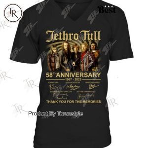 Jethro Tull 58th Anniversary 1967-2025 Thank You For The Memories T-Shirt