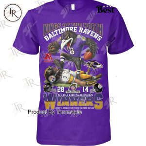 Kings Of The North NFL Baltimore Ravens AFC Wild Card Playoff 2025 Winners T-Shirt