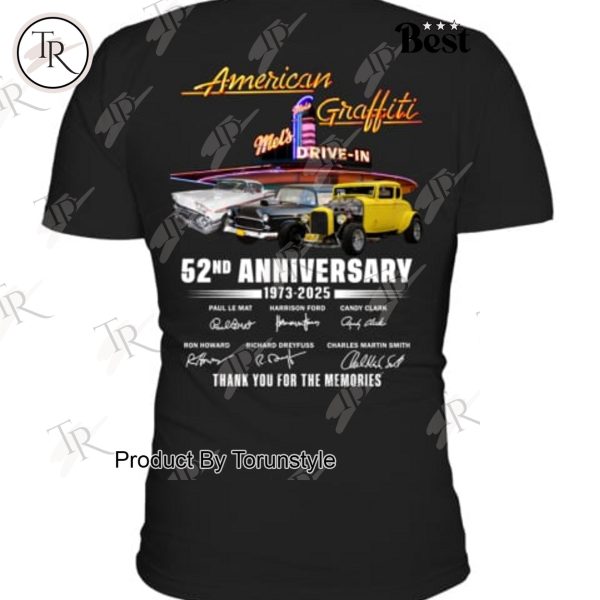 American Graffiti 52nd Anniversary 1973-2025 “Met’s Drive-In” Thank You For The Memories T-Shirt