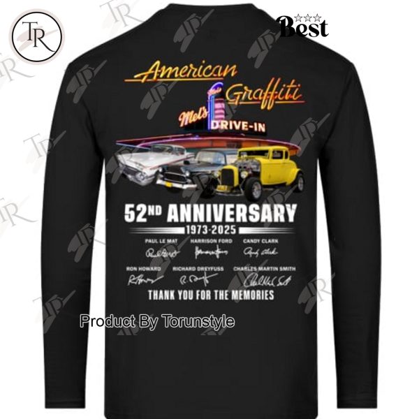 American Graffiti 52nd Anniversary 1973-2025 “Met’s Drive-In” Thank You For The Memories T-Shirt