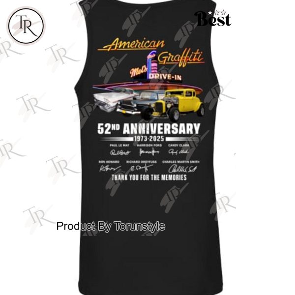 American Graffiti 52nd Anniversary 1973-2025 “Met’s Drive-In” Thank You For The Memories T-Shirt