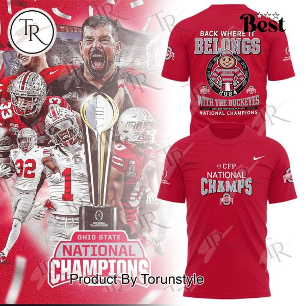 Back Where It Belongs With The Ohio State Buckeyes National Champions Hoodie