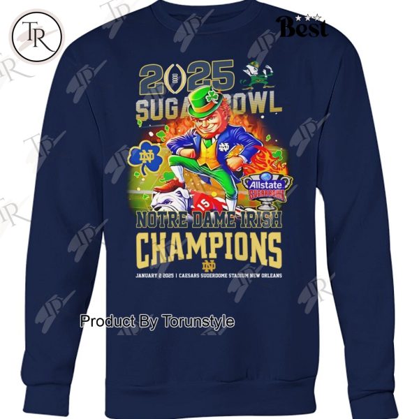 2025 Sugar Bowl Notre Dame Fighting Irish NCAA Champions T-Shirt