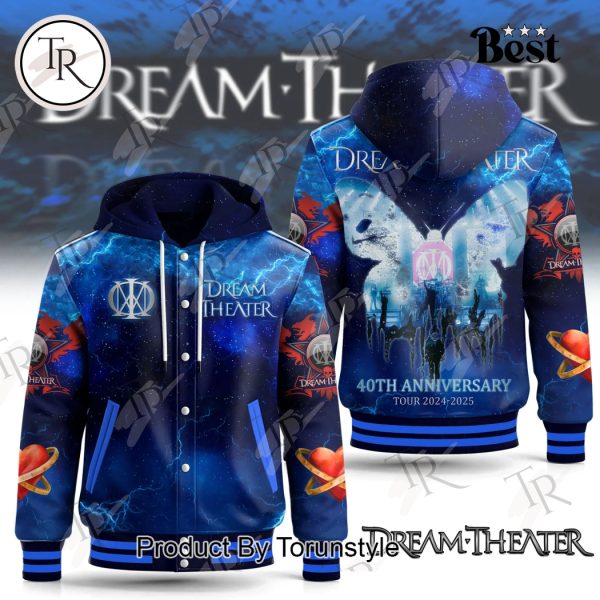 Dream Theater 40th Anniversary Tour 2024-2025 Hooded Baseball Jacket