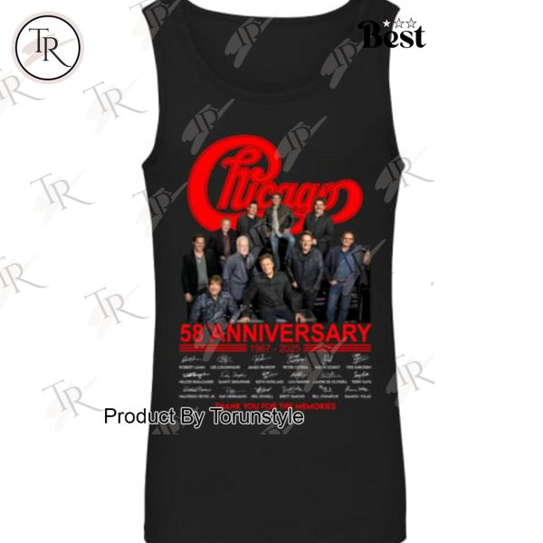 Chicago Rock Band 58th Anniversary 1967-2025 Thank You for The Memories T-Shirt