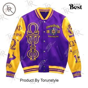 Omega Psi Phi 1911 Custom Name Baseball Jacket