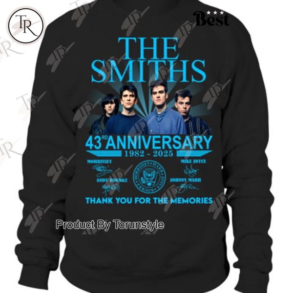 The Smiths 43rd Anniversary 1982-2025 Thank You For The Memories T-Shirt