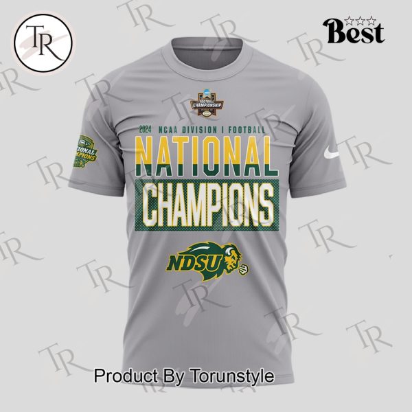 North Dakota State Bison NCAA 2024 NCAA Division I Football National Champions Hoodie – Grey