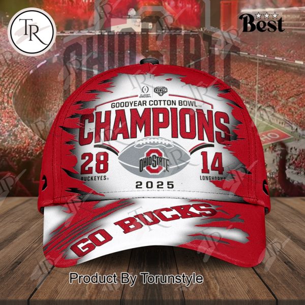 Good Year Cotton Bowl 2025 Champions NCAA Ohio State, Go Bucks Cap