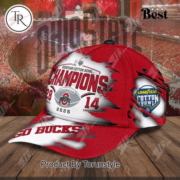 Good Year Cotton Bowl 2025 Champions NCAA Ohio State, Go Bucks Cap