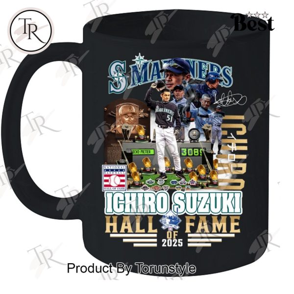 Ichiro Suzuki X Seattle Mariners Hall Of Fame Legend 2025 T-Shirt