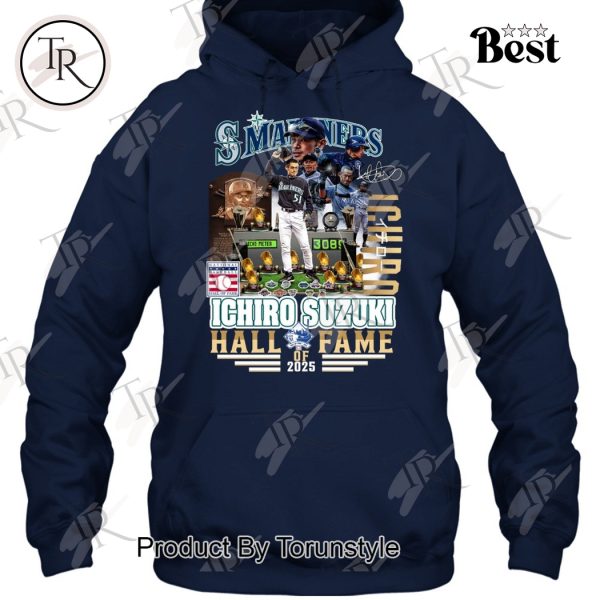 Ichiro Suzuki X Seattle Mariners Hall Of Fame Legend 2025 T-Shirt