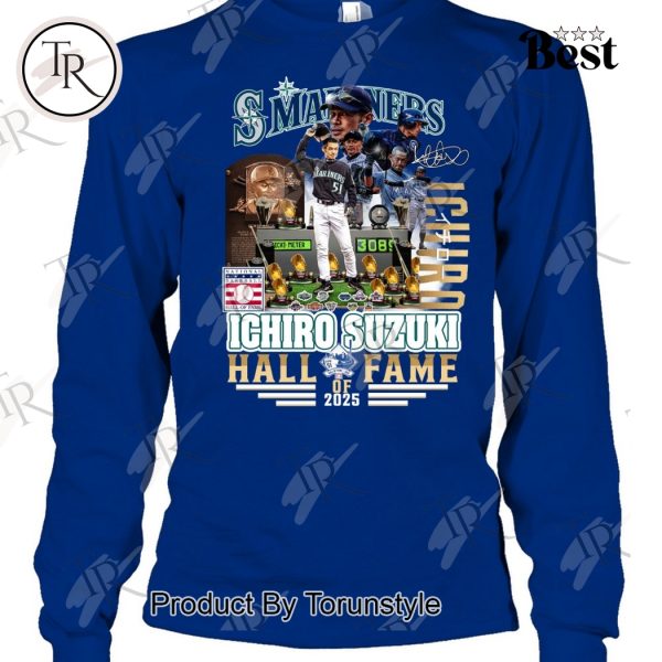 Ichiro Suzuki X Seattle Mariners Hall Of Fame Legend 2025 T-Shirt