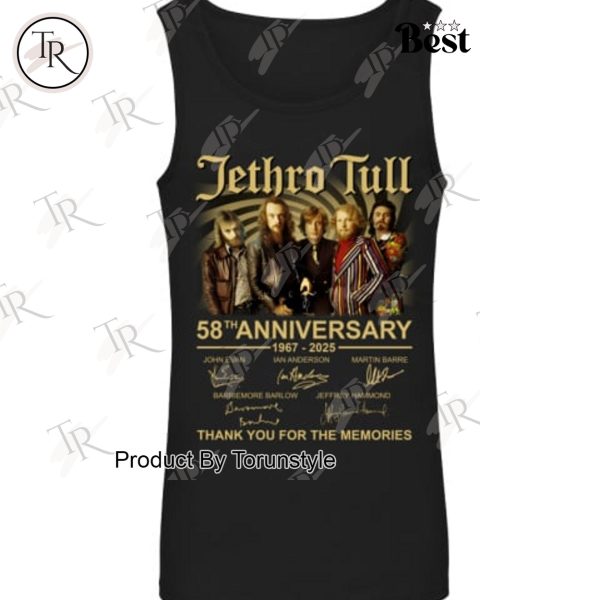 Jethro Tull 58th Anniversary 1967-2025 Thank You For The Memories T-Shirt