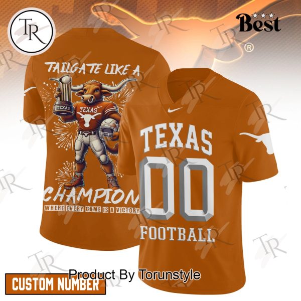 Tailgate Like A Champions Texas Football NCAA Custom Name Football Jersey