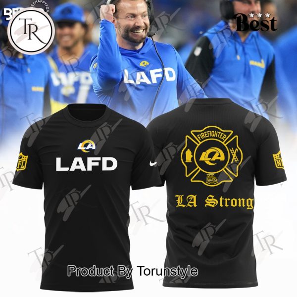 LAFD NFL Los Angeles Rams Firefighter “LA Strong” Hoodie – Black