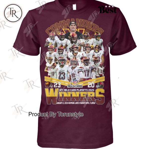 NFC Wild Card Playoffs 2025 Winners Washington Commanders T-Shirt