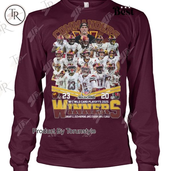 NFC Wild Card Playoffs 2025 Winners Washington Commanders T-Shirt