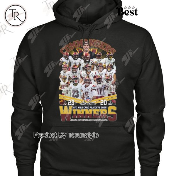 NFC Wild Card Playoffs 2025 Winners Washington Commanders T-Shirt