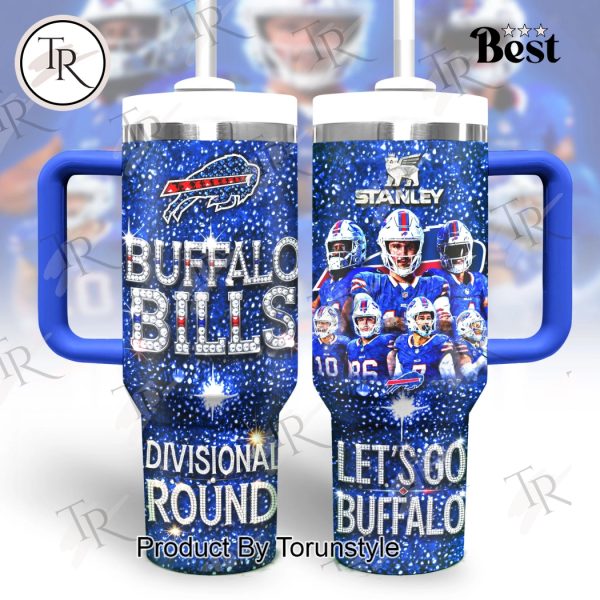 NFL Buffalo Bills Divisional Round, Let’s Go Buffalo 40oz Tumbler