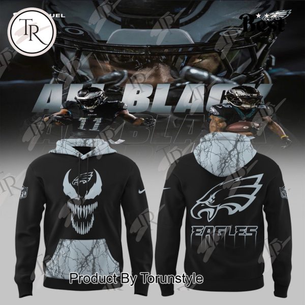 Philadelphia Eagles NFL x Dark Mode All Black 2025 Hoodie