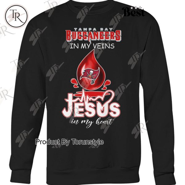 NFL Tampa Bay Buccaneers In My Veins Jesus In My Heart T-Shirt