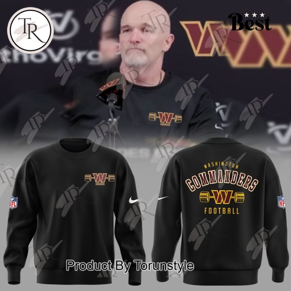 NFL Washington Commanders Football Black Design 2025 Hoodie