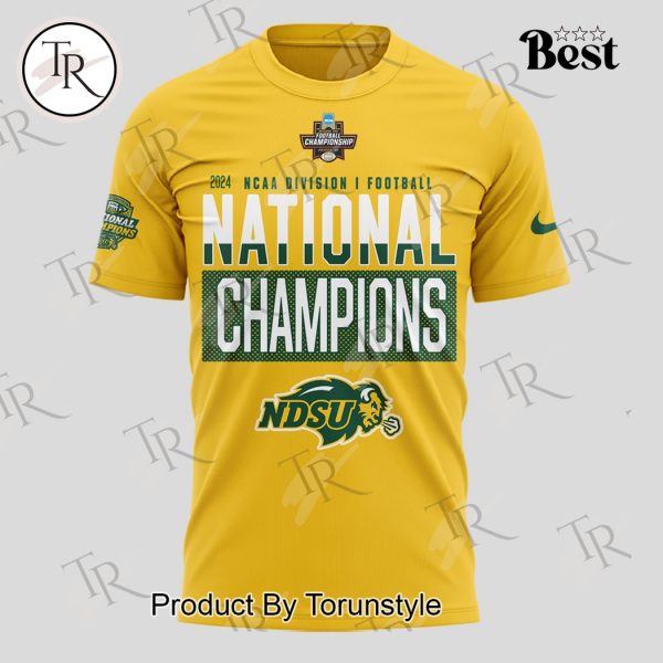 North Dakota State Bison NCAA 2024 NCAA Division I Football National Champions Hoodie – Yellow