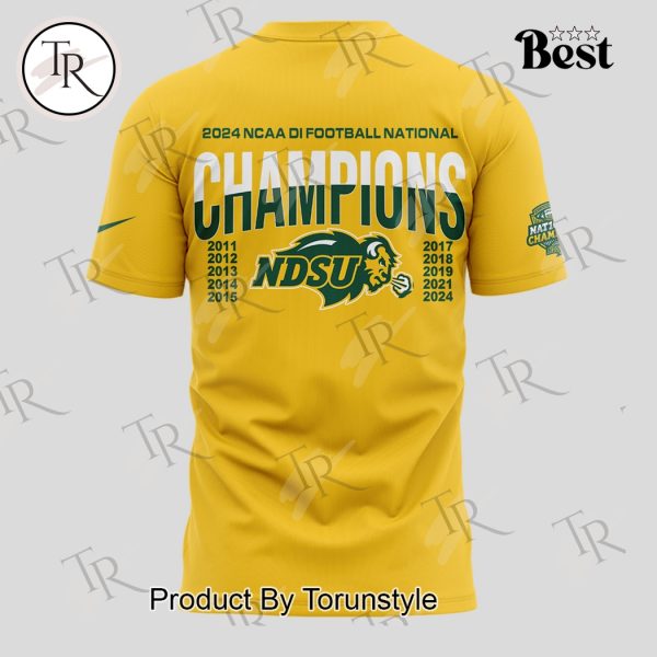 North Dakota State Bison NCAA 2024 NCAA Division I Football National Champions Hoodie – Yellow