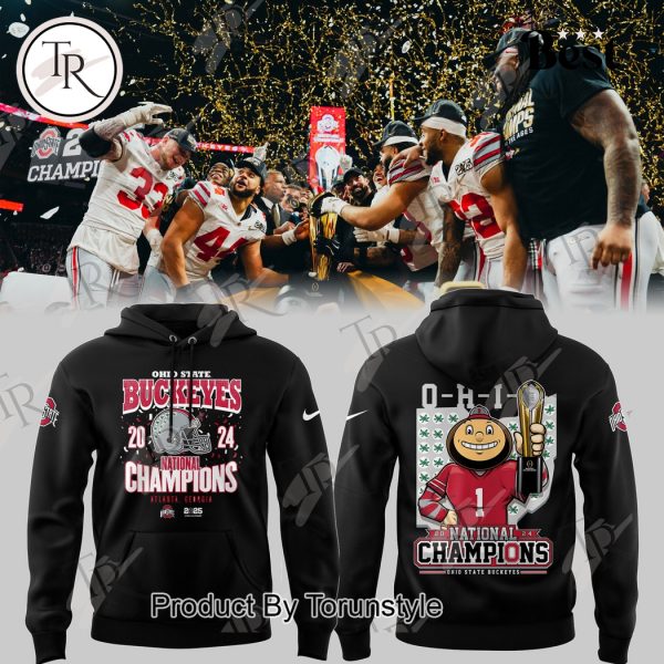 Ohio State Buckeyes 20 National 24 Champions Hoodie – Black