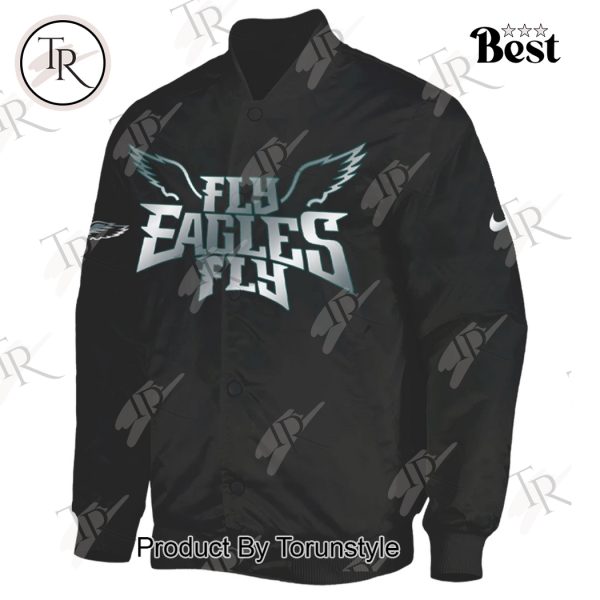 Philadelphia Eagles NFL Fly Eagles Fly All Black Baseball Jersey