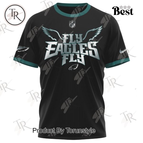 Philadelphia Eagles NFL Fly Eagles Fly All Black Hoodie