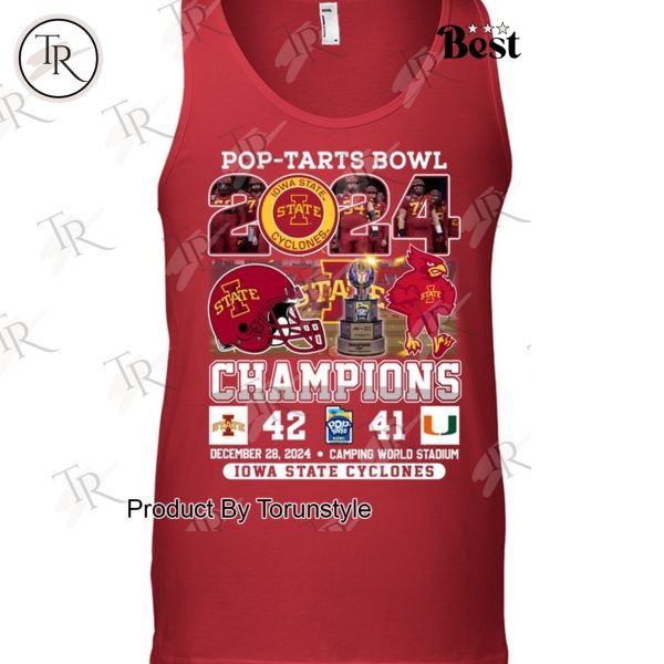 Pop-Tarts Bowl 2024 Champions Iowa State Cyclones NCAA T-Shirt