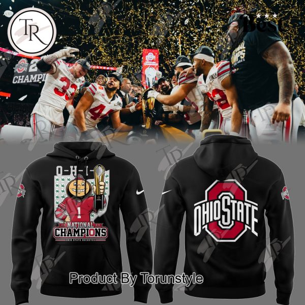 24-25 National Champions Ohio State Buckeyes Hoodie – Black