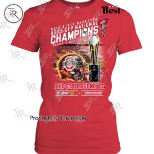 Ohio State Buckeyes 2025 CFP National Champions Scarlet And Gray Forever T-Shirt