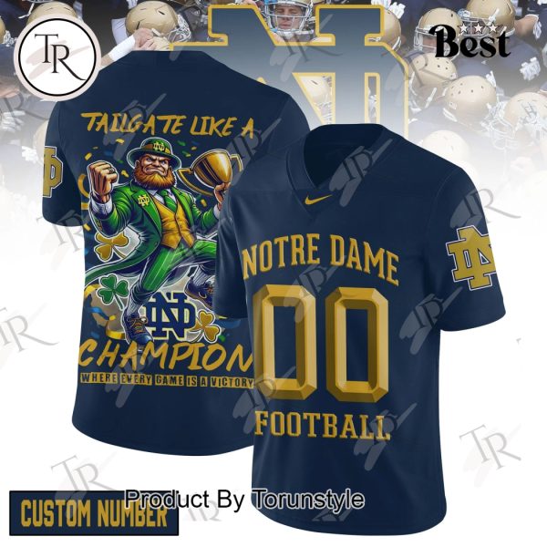 Tailgate Like A Champions Notre Dame Football NCAA Custom Name Football Jersey