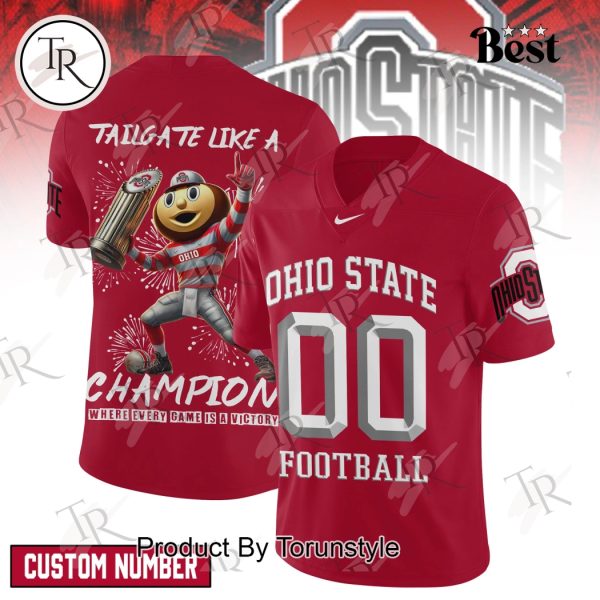 Tailgate Like A Champions Ohio State Football NCAA Custom Name Football Jersey