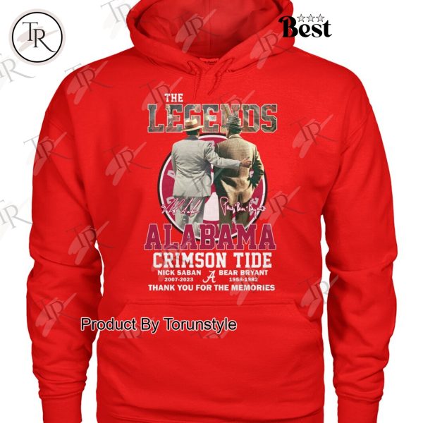 The Legends Alabama Crimson Tide NCAA Thank You For The Memories T-Shirt